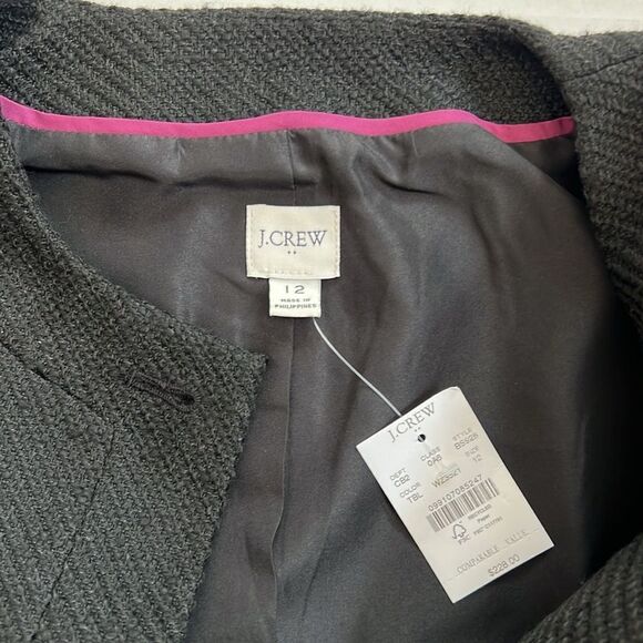 J. Crew Tweed lady jacket in Black size 12 - Picture 13 of 15